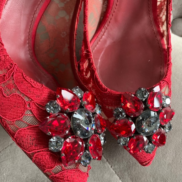 🚫SOLD🚫 Dolce gabbana PUMP IN TAORMINA LACE WITH Crystals - Picture 8 of 8